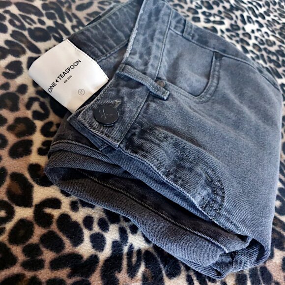 NWOT Washed Black Stixx Low Waist Slim Straight Jeans - Picture 3 of 5